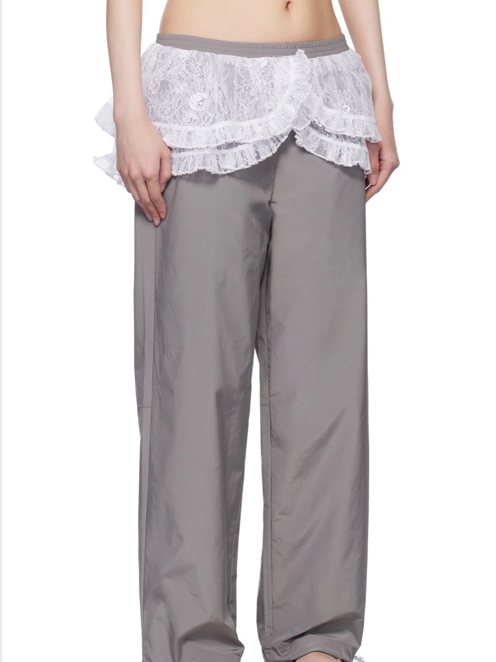 🧸💕 NWT Sandy Liang Gray Rodez Parachute Pants